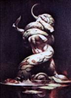 Frank Frazetta - Guerrier et serpent geant
